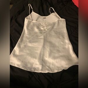 white silky feel pajama set- tank and shorts-nwot